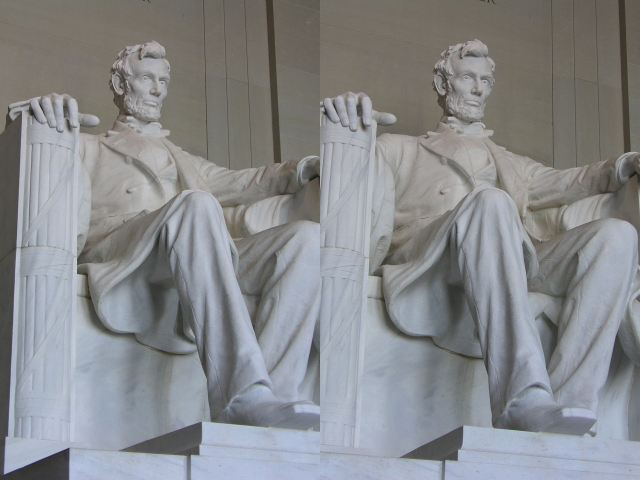 The Lincoln Memorial Statue. Lincoln Memorial statue